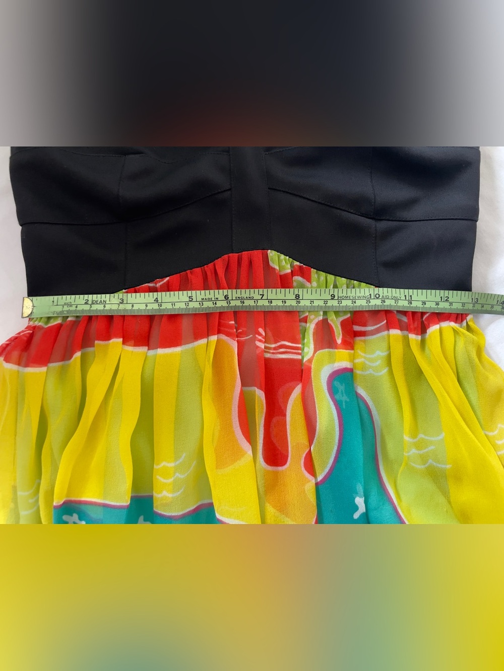 Diane von Furstenberg Silk Strapless Abstract Print Dress Size 2 - Picture 12 of 16